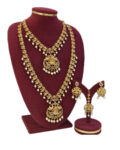 Traditional Gold Kundan Pearl Necklace Set