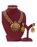 Gold Temple Jewelry Set - Lakshmi Ganesha Design